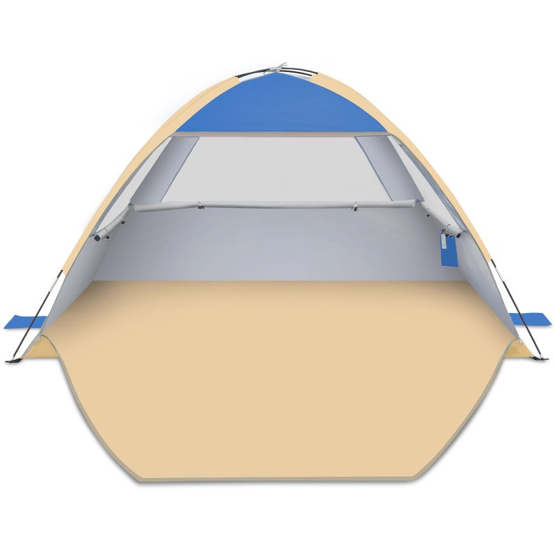 Gorich Beach Tent, Shade Tent for 3 Person with UPF 50+ UV Protection, Portable Sun Shelter Canopy, Lightweight & Easy Setup Cabana Sapphire Blue - Image 1